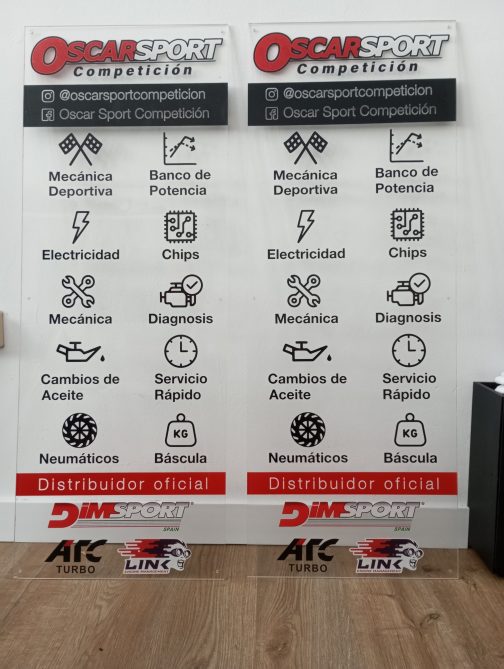 Carteles exterior sobre PVC transparente