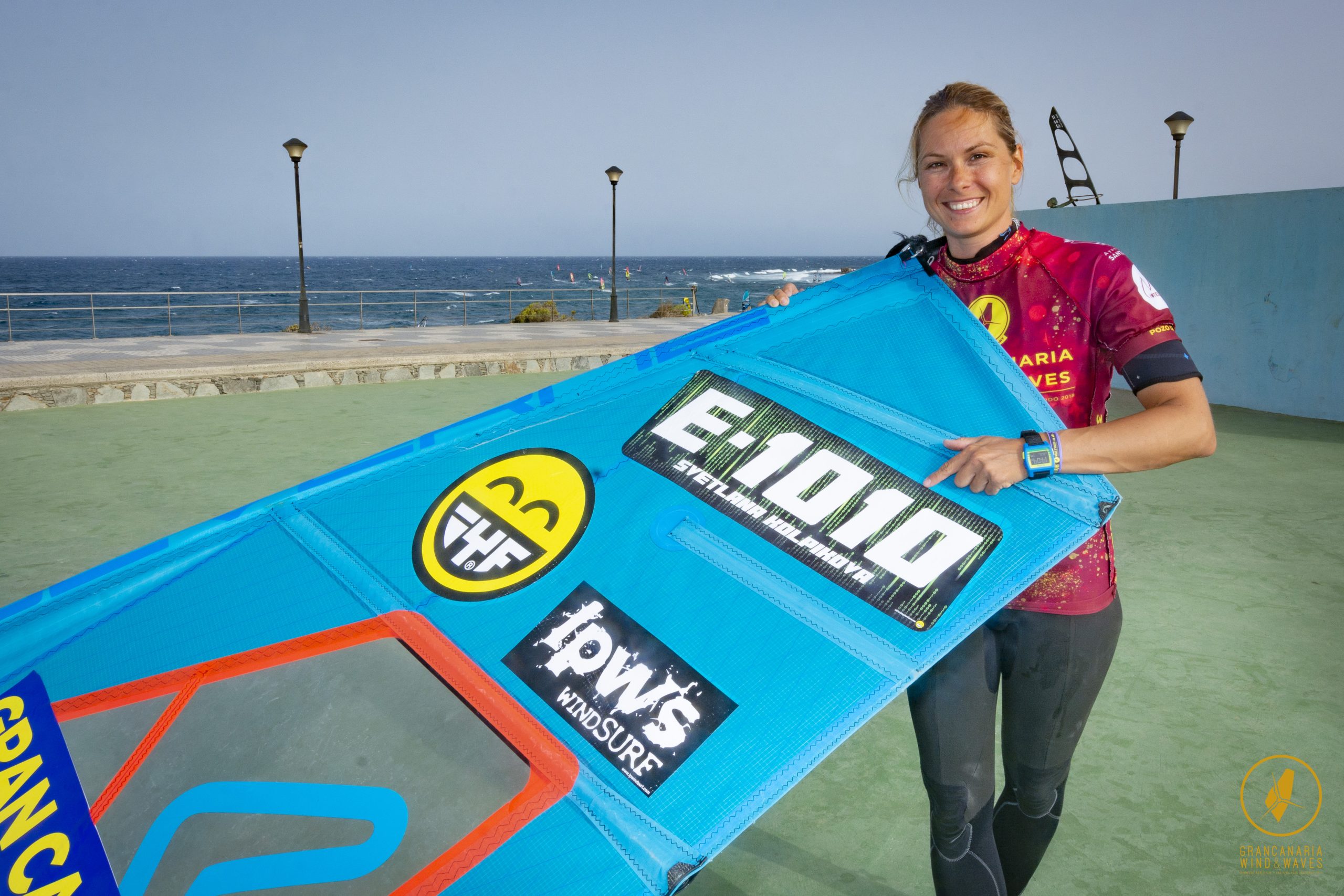 Svetlana Kolpikova de Mochita compitiendo en el campeonato mundial PWA